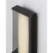 Dulton LED 14 inch Matte Black Outdoor Wall Sconce