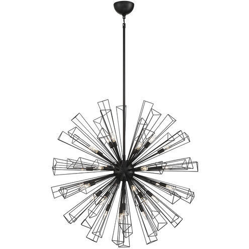 Dendelio 29 Light 40 inch Black Chandelier Ceiling Light