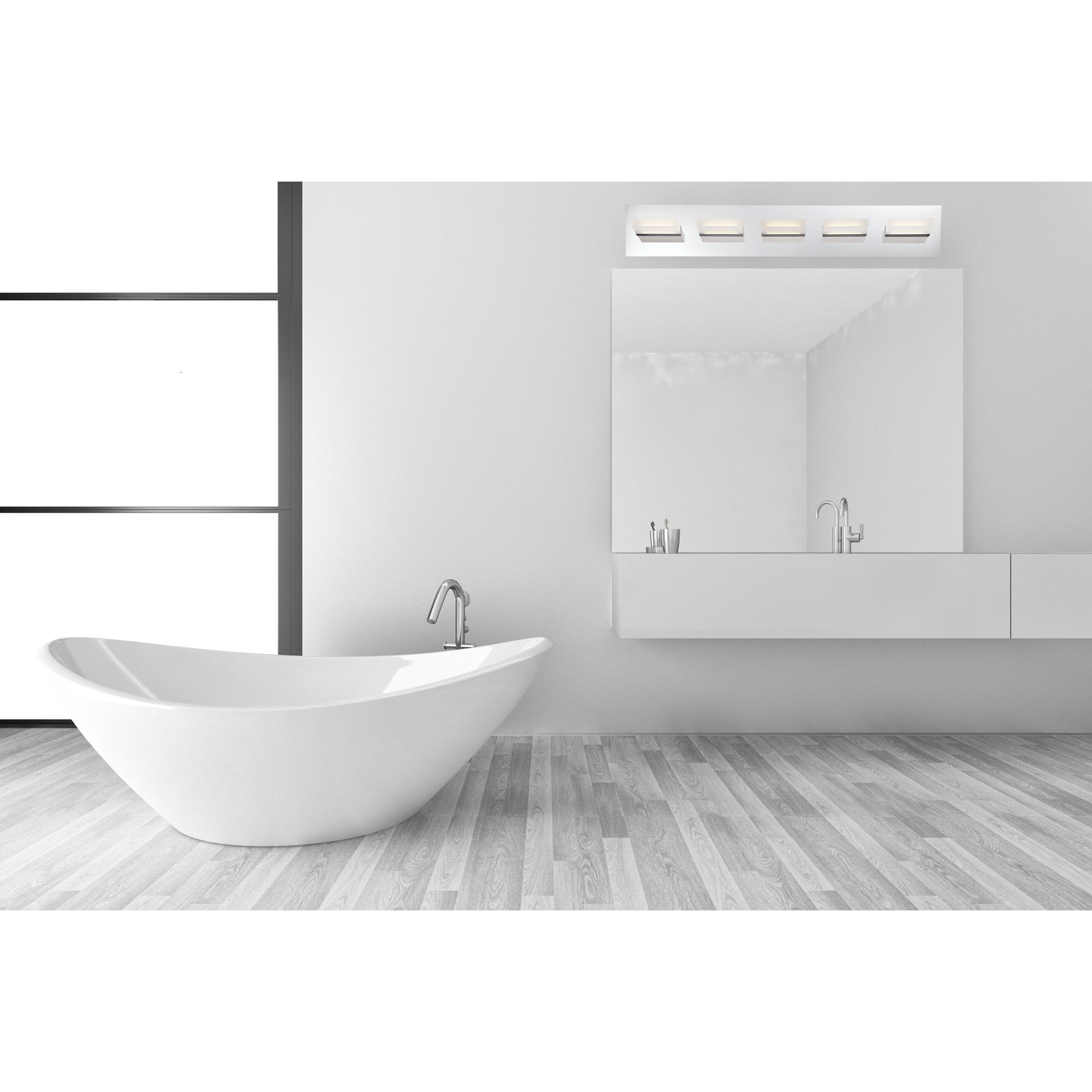 Olson LED 24 inch Black Vanity Light Wall Light