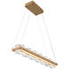 Bruco Linear Chandelier Ceiling Light in Gold
