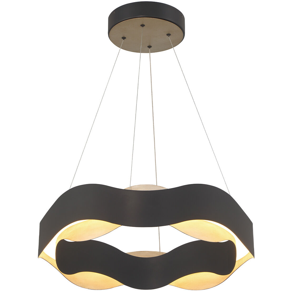 Vaughan LED 24 inch Silver and Black Pendant Ceiling Light