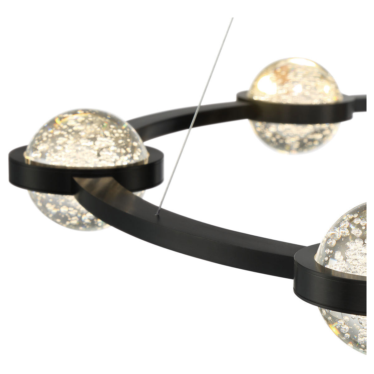 Circolo LED 35.5 inch Black Chandelier Ceiling Light