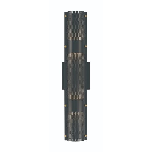Westcliffe LED 23 inch Gold and Black Outdoor Wall Sconce, Both Indoor/Outdoor