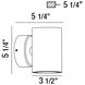 Glen LED 5 inch Graphite Grey Outdoor Wall Mount
