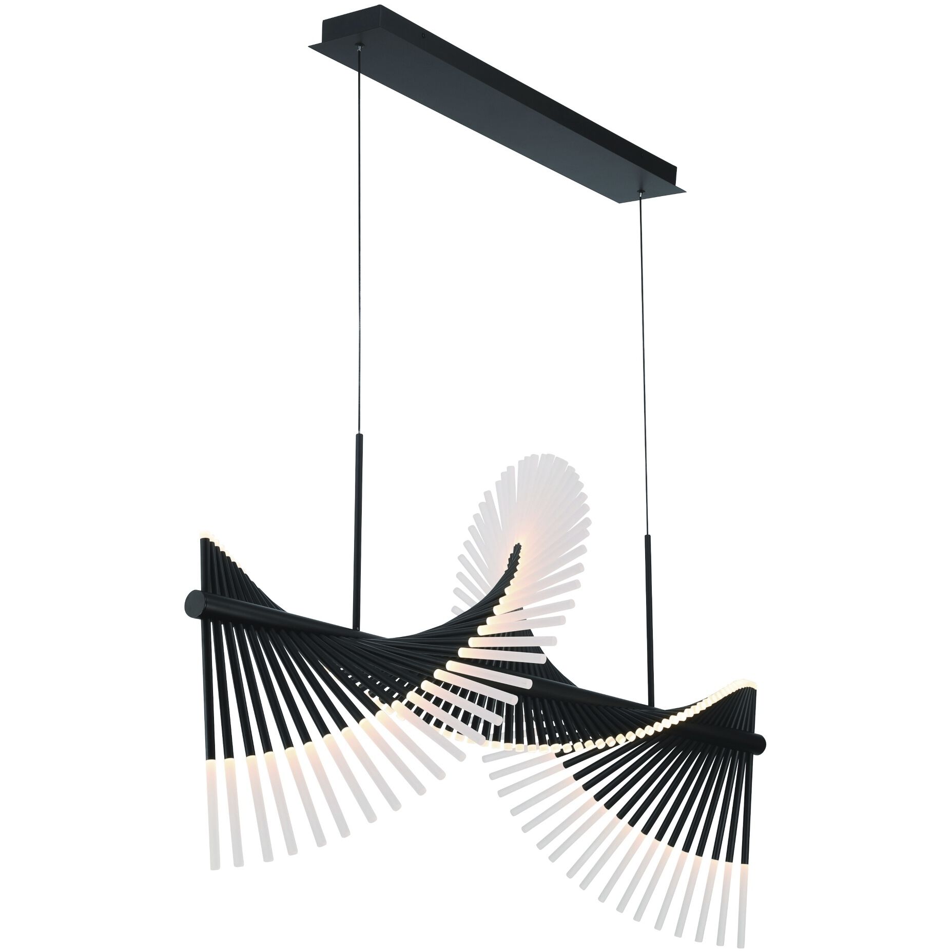 Voltik 72 Light 29 inch Black Chandelier Ceiling Light