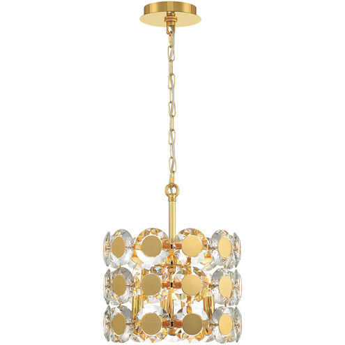 Perrene 3 Light 12 inch Gold Chandelier Ceiling Light