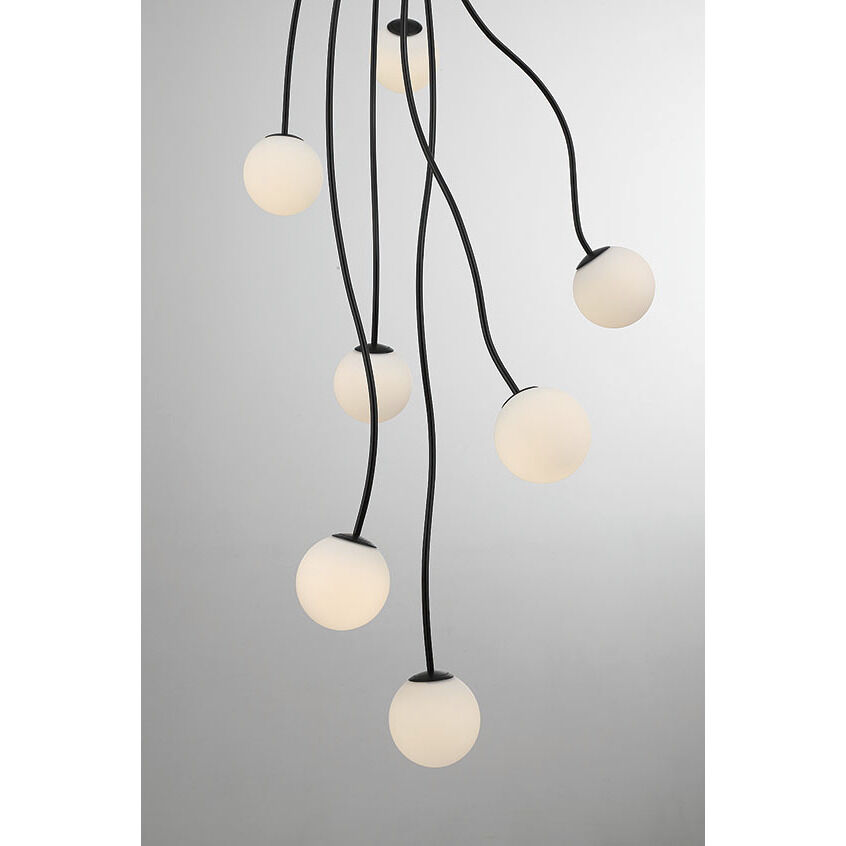 Athena LED 28 inch Matte Black Chandelier Ceiling Light