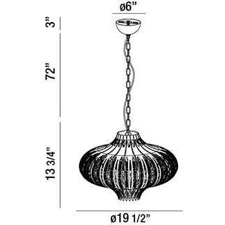 Monica 6 Light 20 inch Chrome Chandelier Ceiling Light