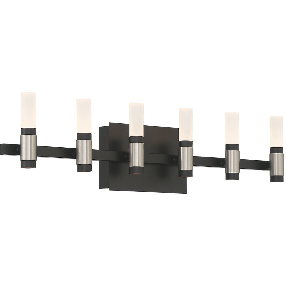 Albany LED 26.5 inch Silver and Black Vanity Light Wall Light