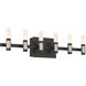 Albany LED 26.5 inch Silver and Black Vanity Light Wall Light