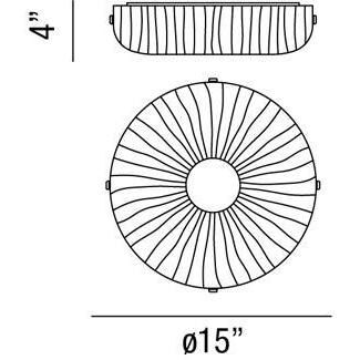 Spectra 4 Light 15 inch Chrome Flush Mount Ceiling Light