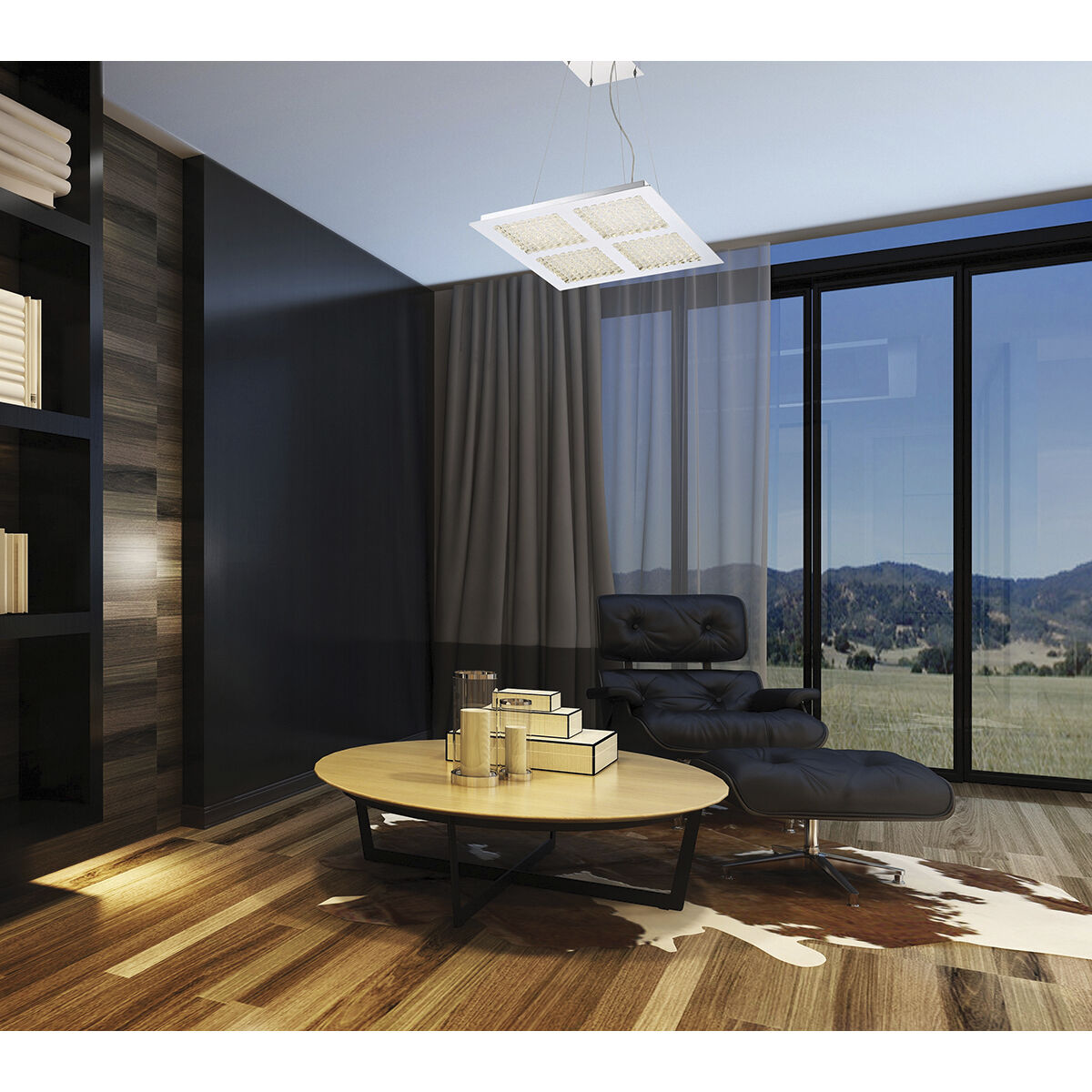 Denso LED 10 inch Chrome Flush Mount Ceiling Light, Medium