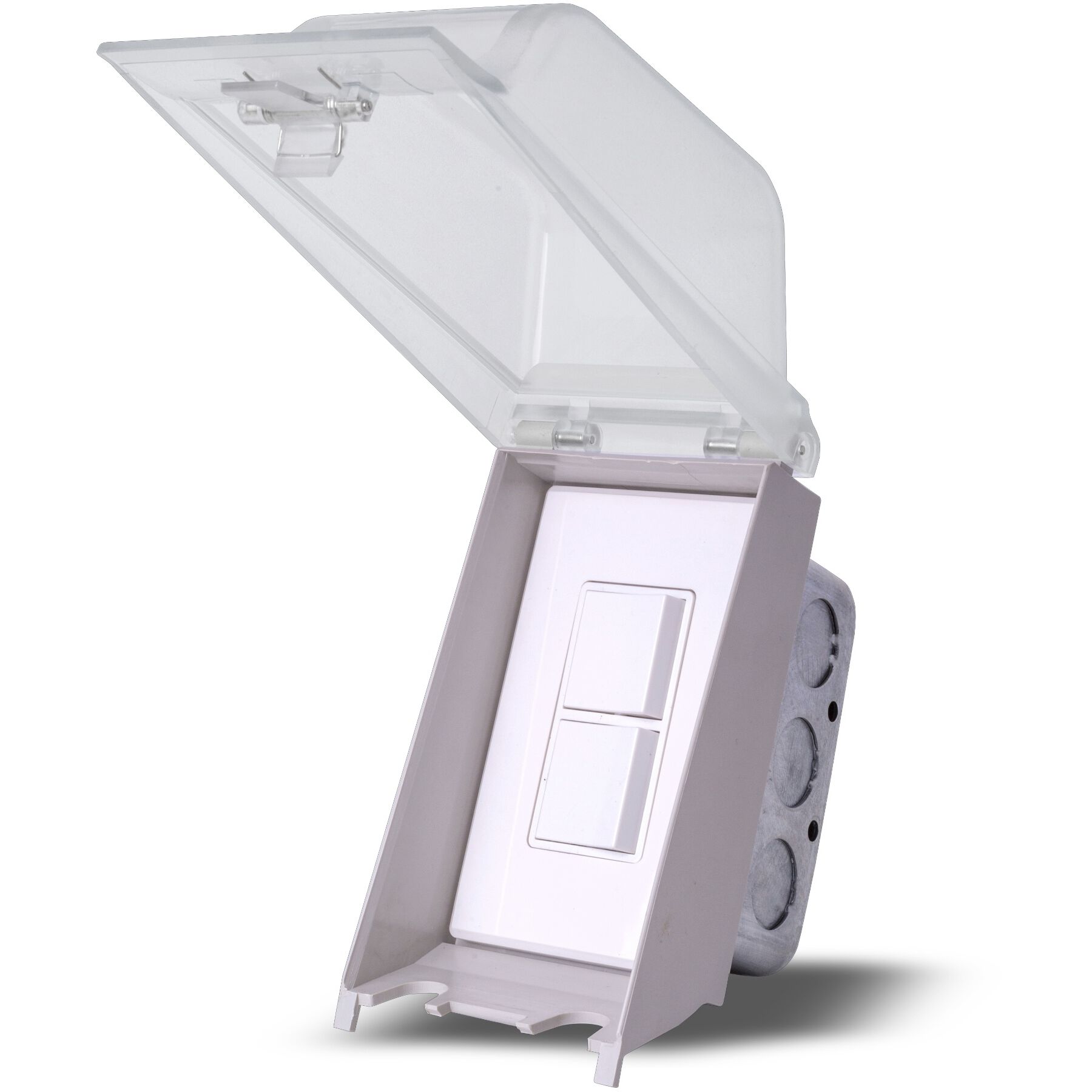 Ontario 5 X 3 inch White Patio Heater Single Duplex Stack Switch