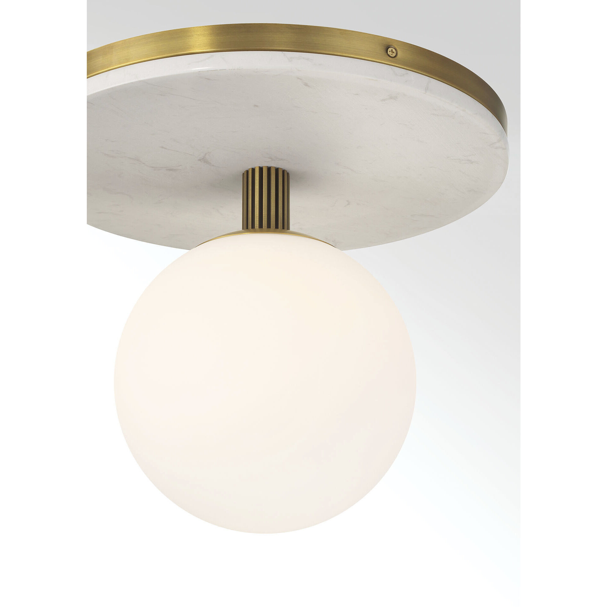 Carnagie LED 15 inch Antique Brass Flush Mount Ceiling Light