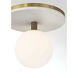 Carnagie LED 15 inch Antique Brass Flush Mount Ceiling Light