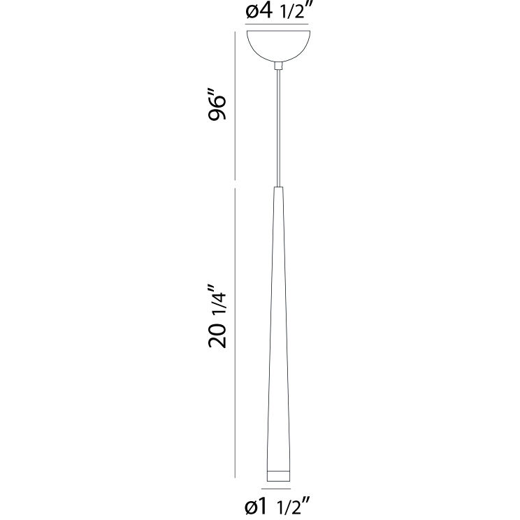 Tassone LED 2 inch Chrome Pendant Ceiling Light