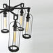 Yasmin 6 Light 20 inch Satin Black Outdoor Chandelier