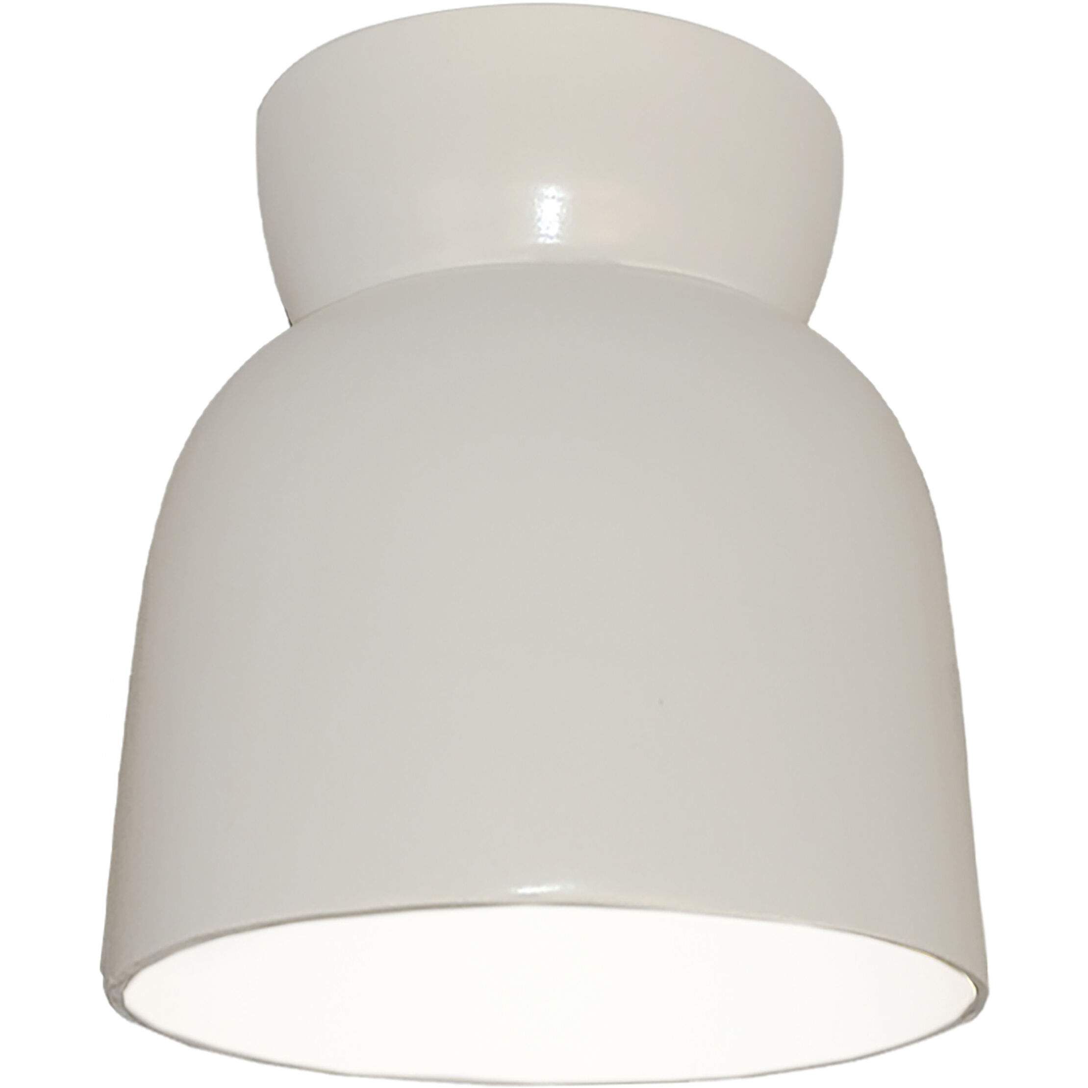 Radiance Collection 1 Light 7.5 inch Gloss White Outdoor Flush Mount
