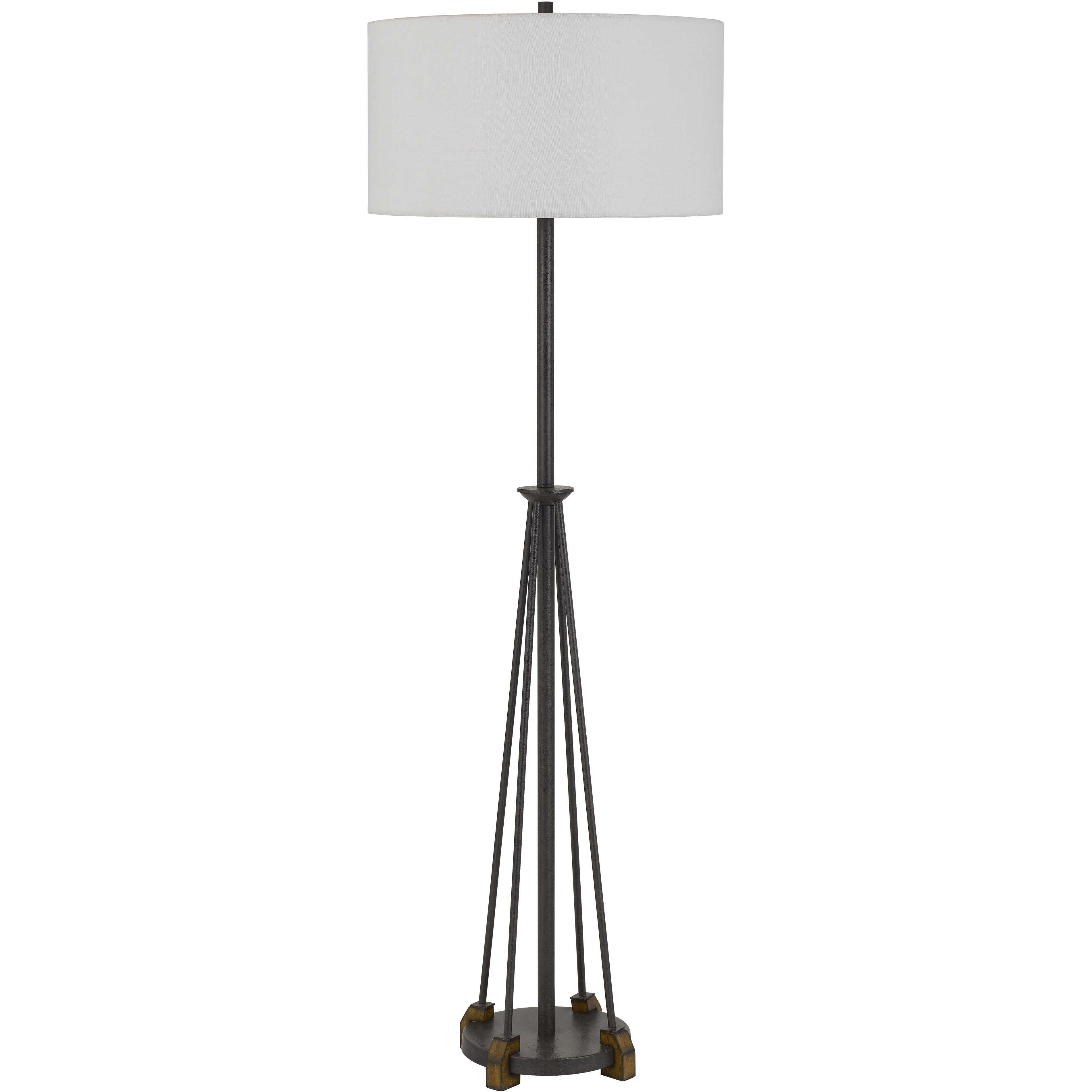 Bellewood 61 inch 150 watt Textured Bronze with Wood Floor Lamp Portable Light