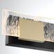 Kasha LED 37 inch Gold and Black Vanity Light Wall Light