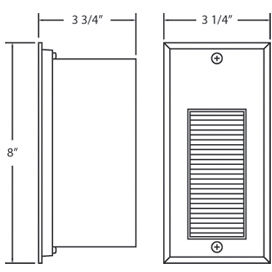 Ontario LED 8 inch Stainless Steel Outdoor Wall Mount