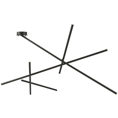 Crossroads LED 36.25 inch Black Flush Mount Ceiling Light