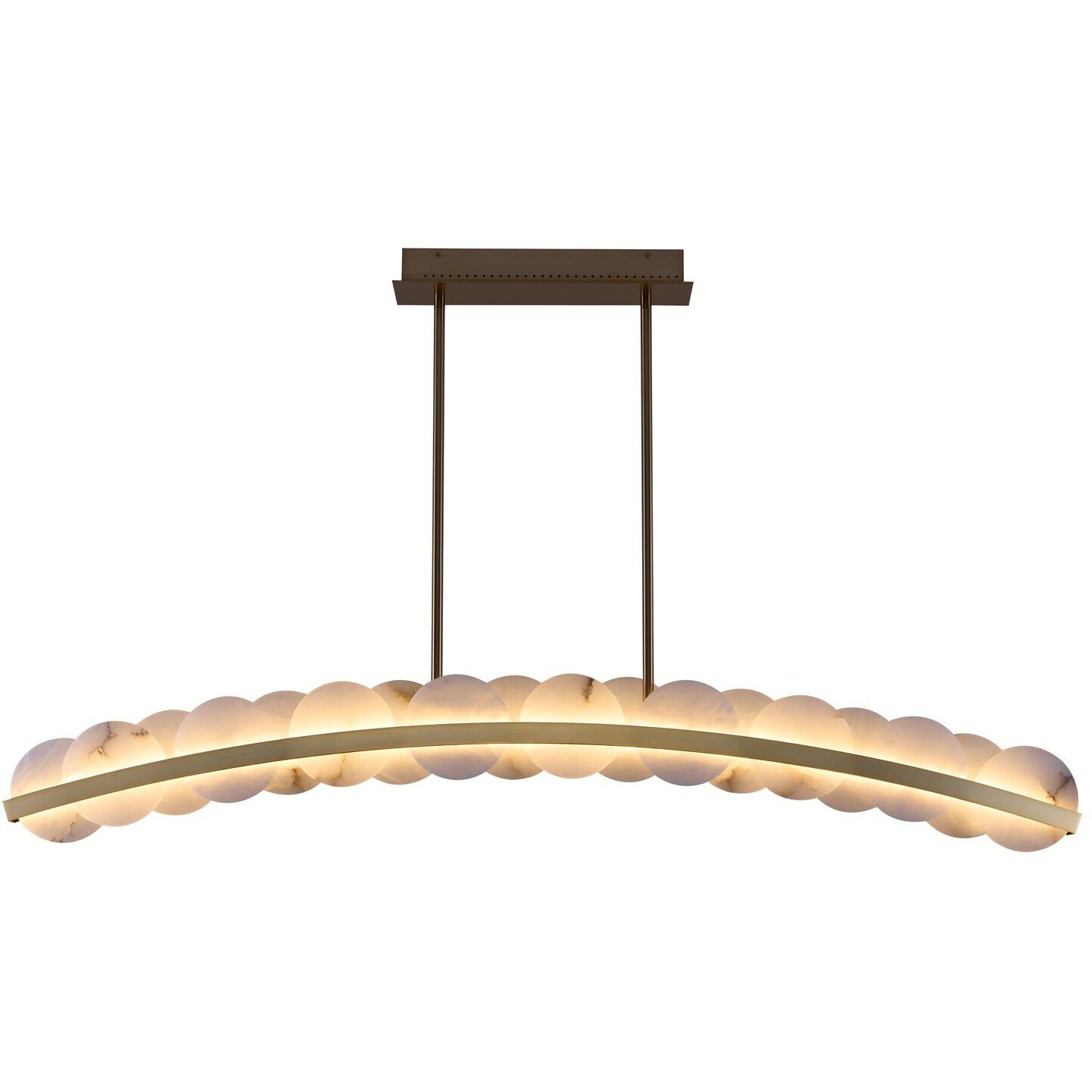 Meridian Island Light Ceiling Light in Winter Brass