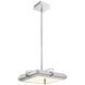 Annilo LED 15 inch Chrome And Nickel Pendant Ceiling Light