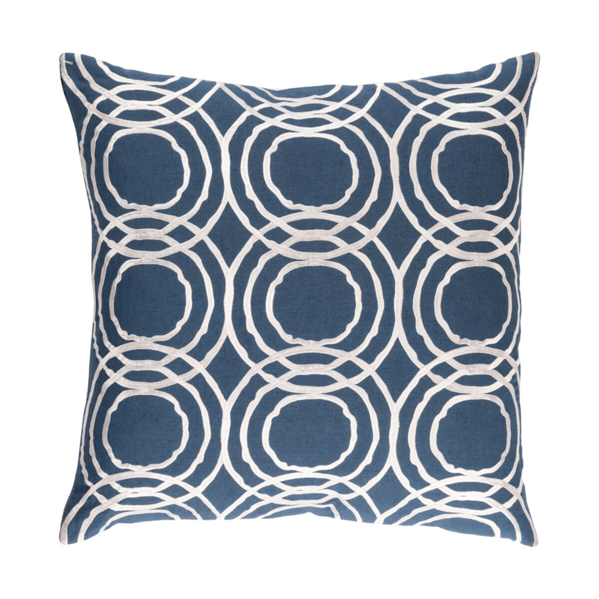 Ridgewood 22 X 22 inch Navy and White Pillow