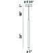 Navada LED 1 inch Brass Pendant Ceiling Light, Medium