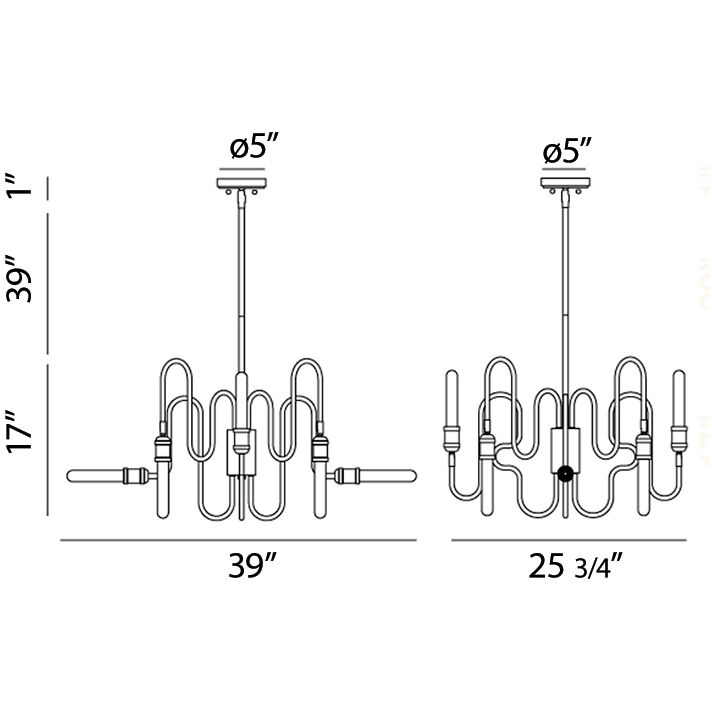 Briggs 8 Light 26 inch Oil Rubbed Bronze Chandelier Ceiling Light
