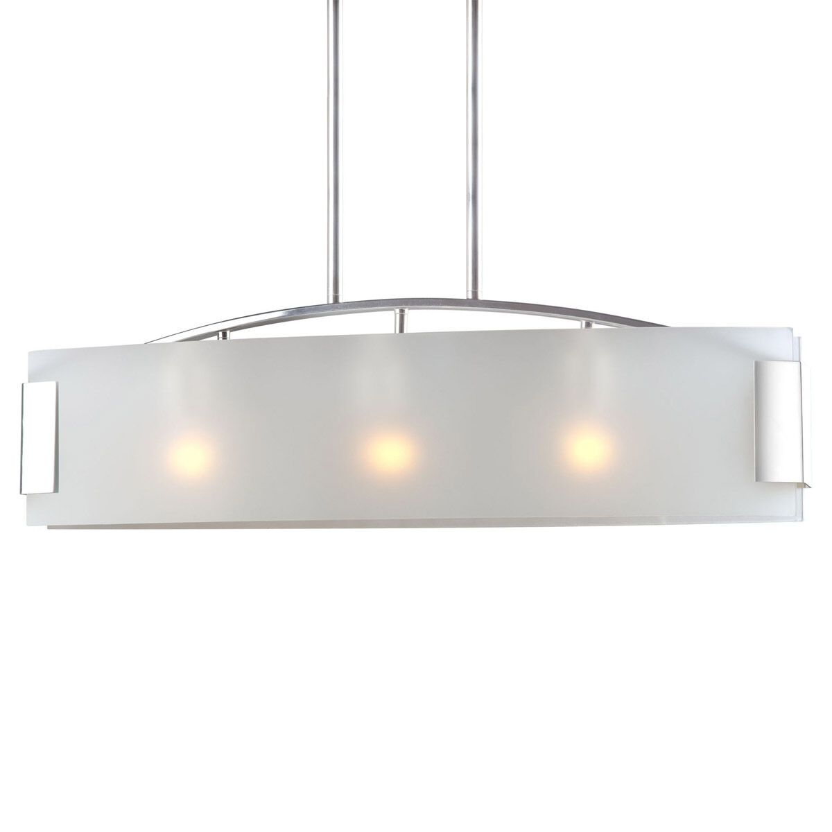 Signature 3 Light 32 inch Brushed Nickel Island Pendant Ceiling Light