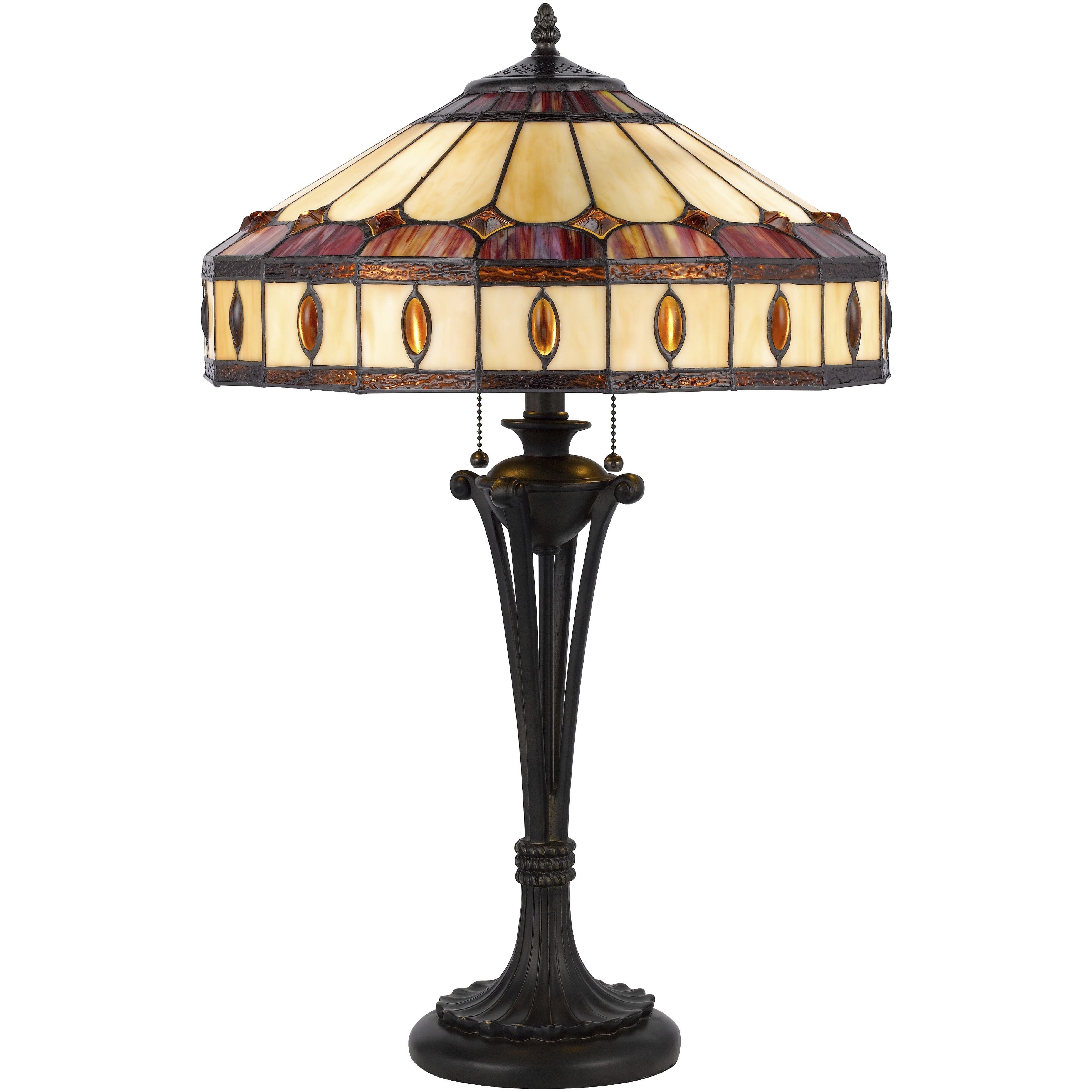 Tiffany 26 inch 60.00 watt Black Table Lamp Portable Light