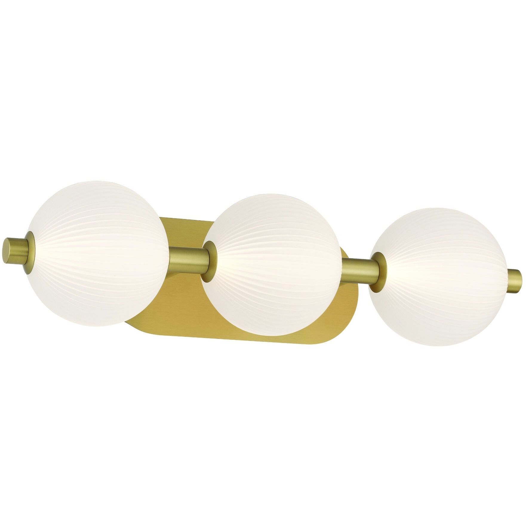 Palmas 3 Light 22.5 inch Gold Vanity Light Wall Light