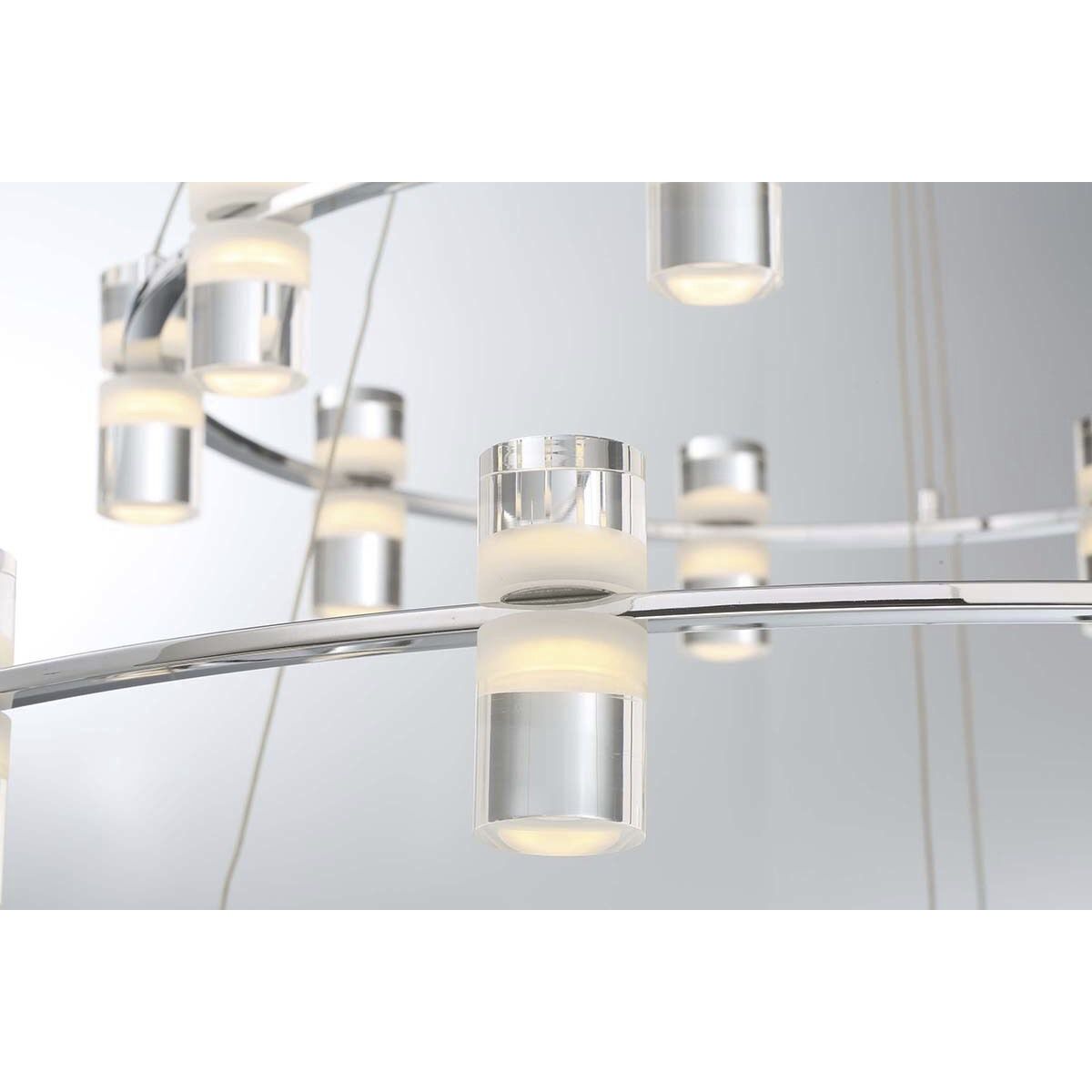 Netto LED 24.75 inch Chrome Pendant Ceiling Light, Small