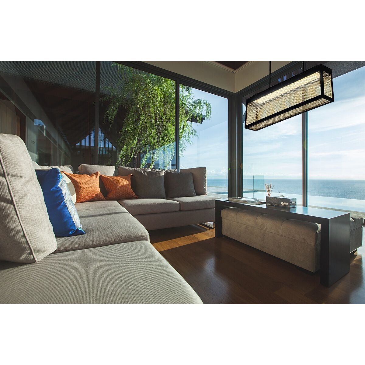 Coop LED 5 inch Sand Black Chandelier Ceiling Light, Small