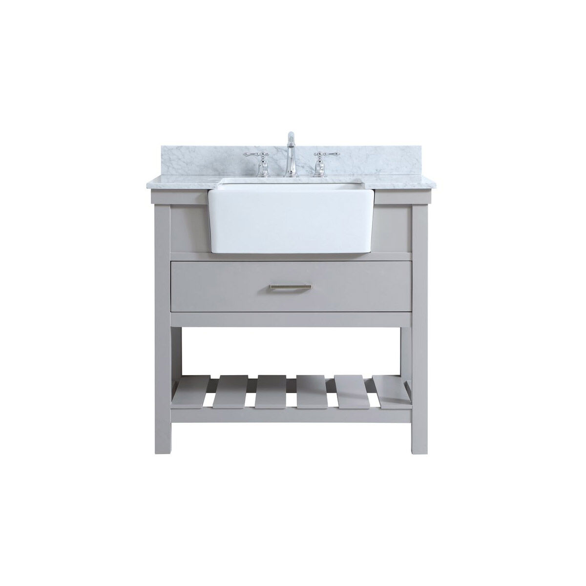 Clement 36 X 22 X 34.13 inch Grey Bathroom Vanity Cabinet