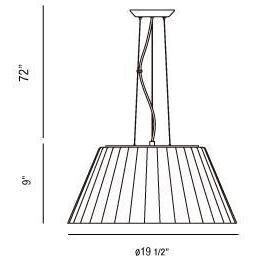 Ribo 1 Light 20 inch Chrome Pendant Ceiling Light in Black, Large