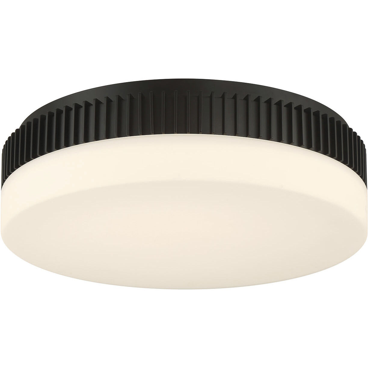 Purgos LED 17.75 inch Antique Brass Flush Mount Ceiling Light