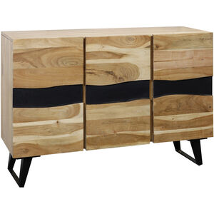Cevilla 48 X 16 inch Light Brown and Black Sideboard