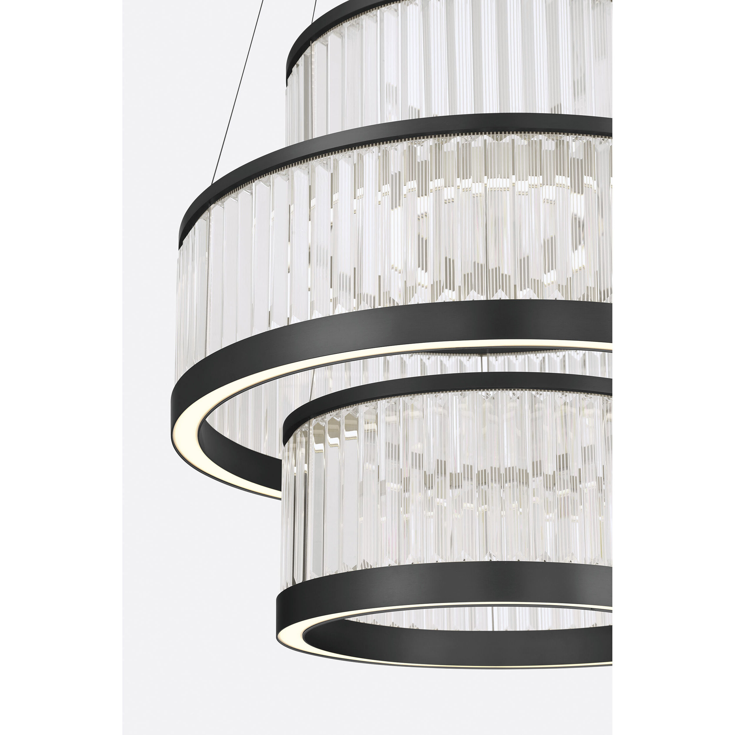 Empra LED 35.2 inch Matte Black Grand Chandelier Ceiling Light