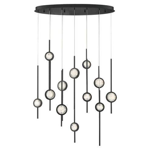 Barletta LED 12 inch Black Chandelier Ceiling Light