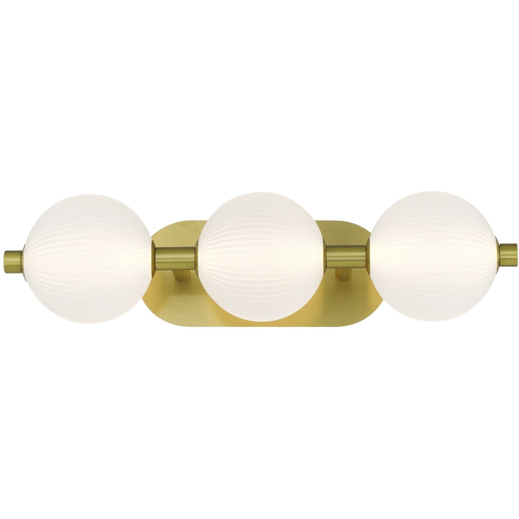 Palmas 3 Light 22.5 inch Gold Vanity Light Wall Light