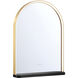 Serin 32 X 24 inch Gold-Black Mix LED Mirror in Gold and Black