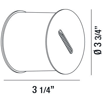 Ontario LED 3 inch Stainless Steel Outdoor Wall Mount