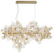 Trento Linear Chandelier Ceiling Light in Gold