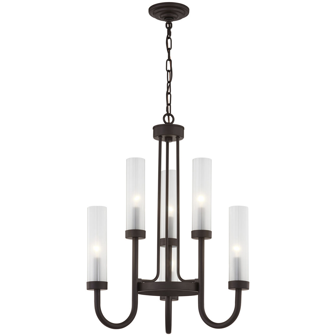 Anchor 6 Light 22.5 inch Dark Bronze Chandelier Ceiling Light