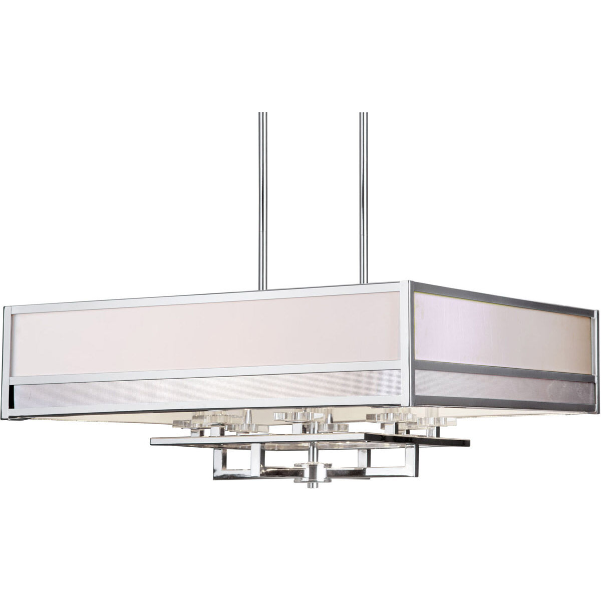 Ione 8 Light 32.5 inch Chrome Square Pendant Ceiling Light