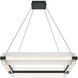 Neoness LED 34.25 inch Matte Black Chandelier Ceiling Light in Clear