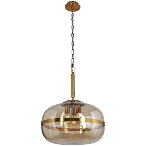 Nottingham 3 Light 19.75 inch Brass Pendant Ceiling Light, Large